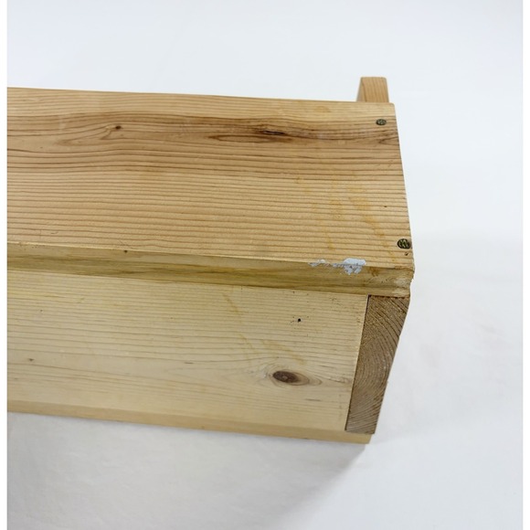 Handmade Solid Pine Wooden Tool Box Caddy Rustic Garden Tote Organizer 20x7x10" - Picture 13 of 13